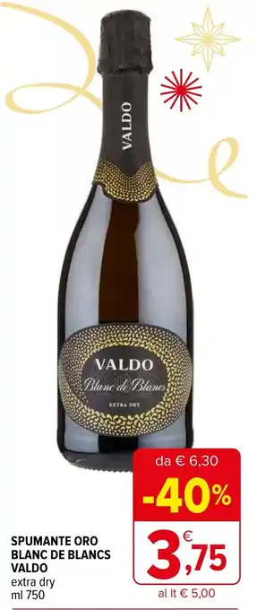 Iperal Spumante oro blanc de blancs VALDO offerta