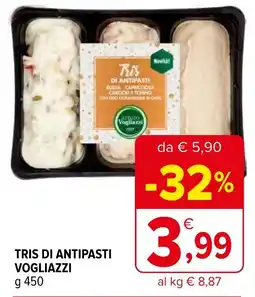 Iperal Tris di antipasti VOGLIAZZI offerta