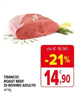 Iperal Trancio roast beef di bovino adulto offerta