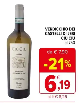 Iperal Verdicchio dei castelli di jesi CIÙ CIÙ offerta