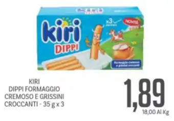 Supermercati Piccolo Kiri dippi formaggio cremoso e grissini croccanti offerta