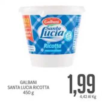 Supermercati Piccolo Galbani santa lucia ricotta offerta