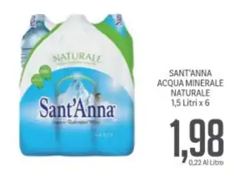 Supermercati Piccolo Sant'anna acqua minerale naturale offerta