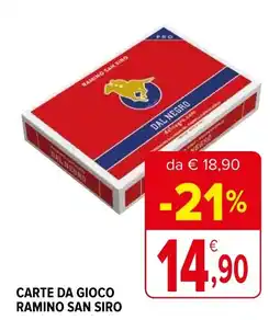 Iperal Carte da gioco RAMINO SAN SIRO offerta