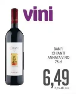 Supermercati Piccolo Banfi chianti annata vino offerta