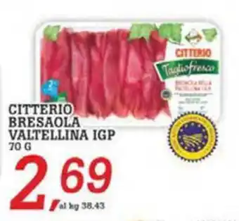 Coop Master Alleanza 3.0 Citterio bresaola valtellina igp offerta