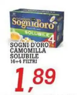 Coop Master Alleanza 3.0 Sogni d'oroz camomilla solubile 16+4 filtri offerta