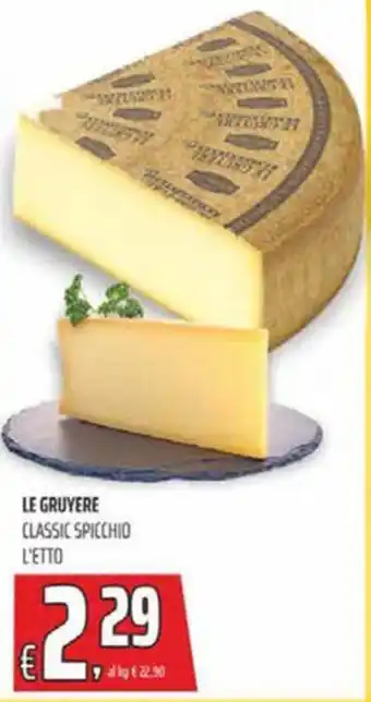 Coop Master Alleanza 3.0 Le gruyere classic spicchio l'etto offerta