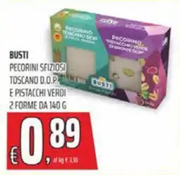 Coop Master Alleanza 3.0 Busti pecorini sfiziosi toscano d.o.p. e pistacchi verdi offerta