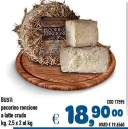 Del Prete Distribuzioni BUSTI pecorino roncione a latte crudo offerta