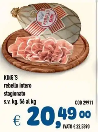 Del Prete Distribuzioni KING'S rebello intero stagionato s.v. offerta