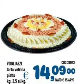 Del Prete Distribuzioni Vogliazzi torta vetrina piatto al kg. offerta