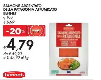 Bennet Salmone argentato della patagonia affumicato BENNET offerta