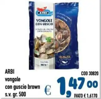 Del Prete Distribuzioni Arbi vongole con guscio brown s.v. offerta