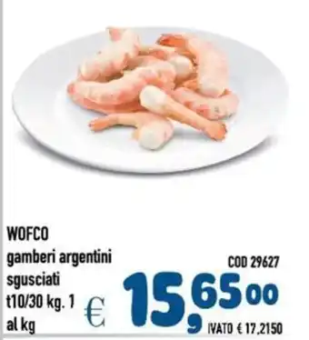 Del Prete Distribuzioni Wofco gamberi argentini sgusciati offerta