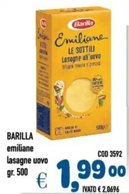 Del Prete Distribuzioni Barilla emiliane lasagne uovo offerta