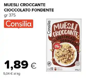 Oasi Consilia muesli croccante cioccolato fondente offerta