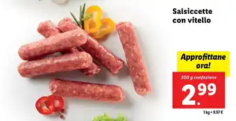 Lidl Salsiccette con vitello offerta