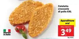 Lidl Cotoletta croccante di pollo XXL offerta