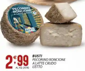 Sisa Busti pecorino roncione a latte crudo offerta