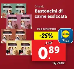 Lidl Orlando Bastoncini di carne essiccata offerta