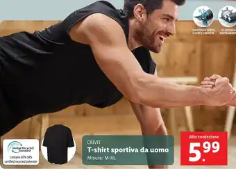 Lidl CRIVIT T-shirt sportiva da uomo offerta