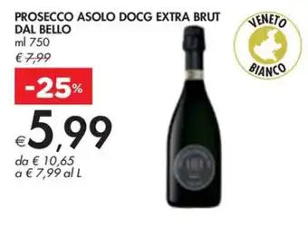 Bennet Prosecco asolo docg extra brut DAL BELLO offerta