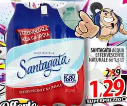 Il Genio Supermercato Santagata acqua effervescente naturale offerta