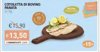 Prezzemolo e Vitale Cotoletta di bovino panata offerta