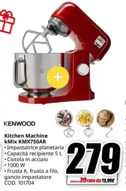 MediaWorld KENWOOD Kitchen Machine kMix KMX750AR offerta