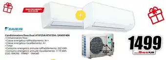 MediaWorld DAIKIN Condizionatore fisso Dual ATXF25A/ATXF35A/2AMXF40A offerta