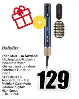 MediaWorld BaByliss Phon Multiuso Airwand offerta