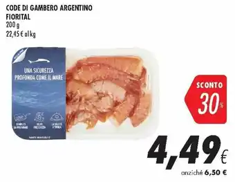 Coop Fiorital Code Di Gambero Argentino 200g offerta