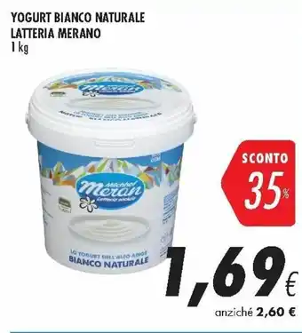 Coop Latteria Merano Yogurt Bianco Naturale 1kg offerta