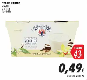 Coop Vipiteno Yogurt 2x125g offerta