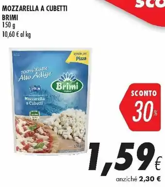 Coop Brimi Mozzarella A Cubetti 150g offerta