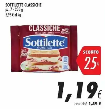 Coop Sottilette Classiche 7 pz. 200 g offerta