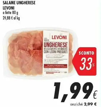 Coop Levoni Salame Ungherese 80g offerta
