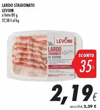 Coop Levoni Lardo Stagionato 80g offerta