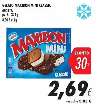 Coop Gelato Maxibon Mini Classic Motta 6 pz. 324 g offerta
