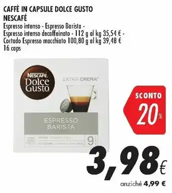 Coop Nescafé Caffè in Capsule Dolce Gusto offerta