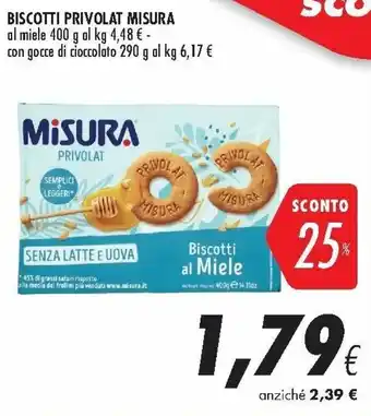 Coop Misura Biscotti Privolat 400 g offerta