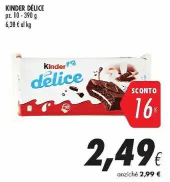Coop Kinder Délice 10 pz. 390 g offerta