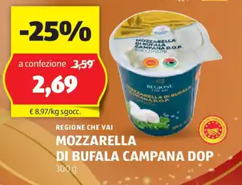 ALDI Regione che vai mozzarella di bufala campana dop offerta