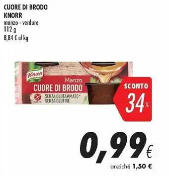 Coop Knorr Cuore Di Brodo 112 g offerta