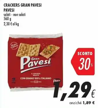 Coop Pavesi Crackers Gran Pavesi 560g offerta