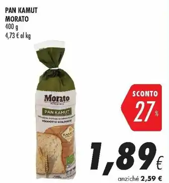 Coop Morato Pan Kamut 400g offerta