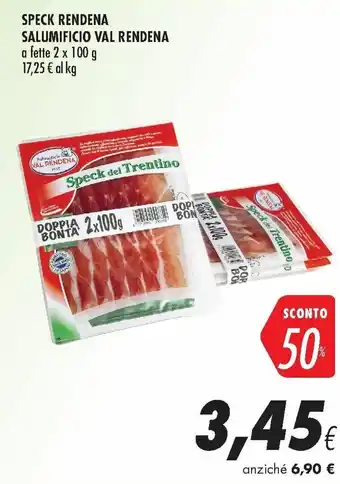 Coop Salumificio Val Rendena Speck Rendena a fette 2 x 100g offerta