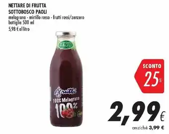 Coop Sottobosco Paoli Nettare Di Frutta 500ml offerta