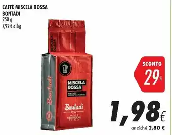 Coop Bontadi Caffè Miscela Rossa 250g offerta